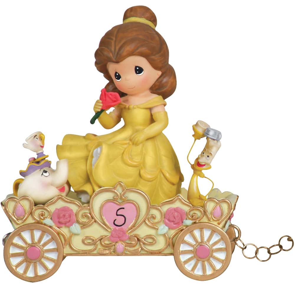Precious Moments Disney&#xAE; 4.25&#x22; Age 5 A Beauty to Behold Birthday Parade Figurine